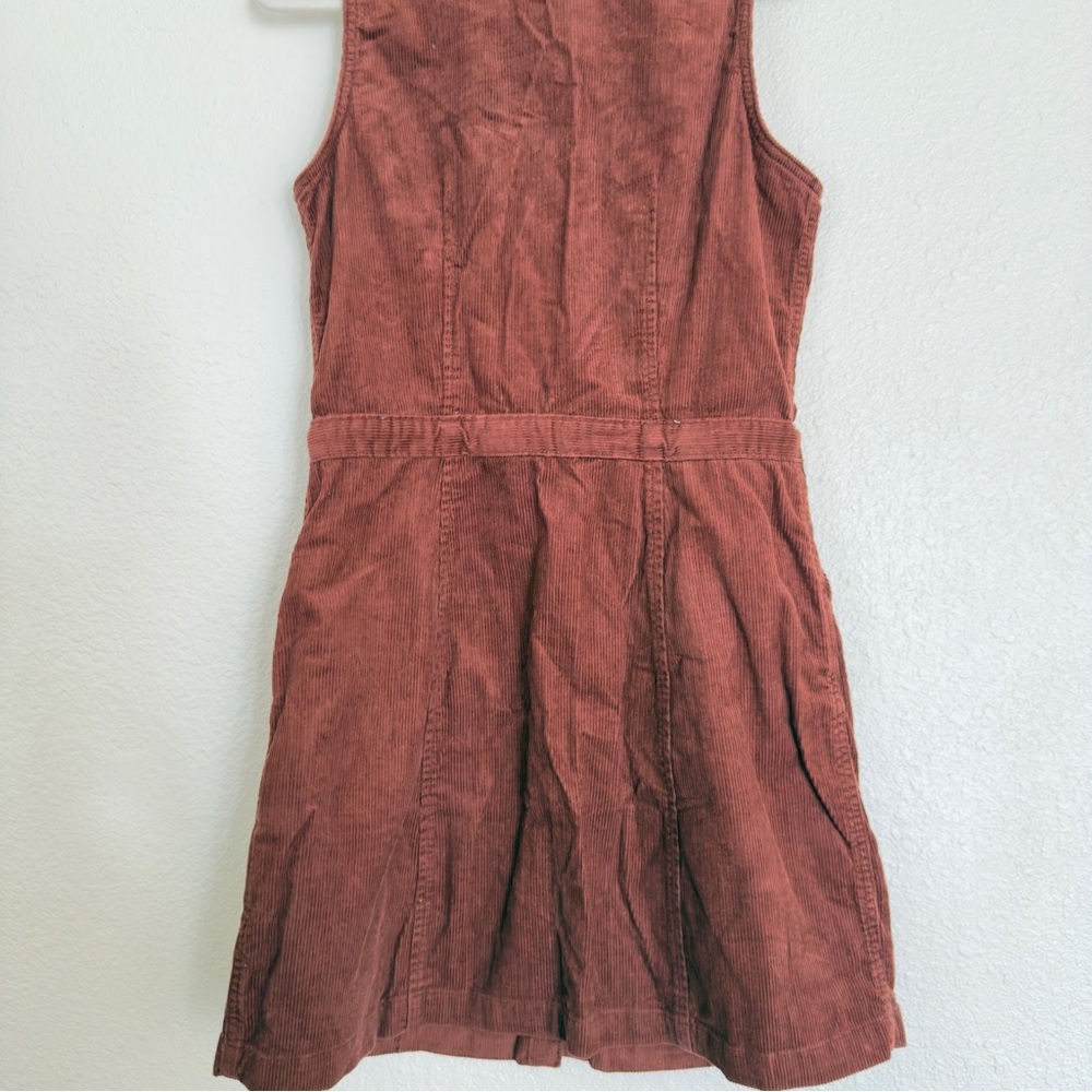 Levis Corduroy Mini Dress Burnt Orange/Brown Button Up Womens size M - Picture 9 of 10